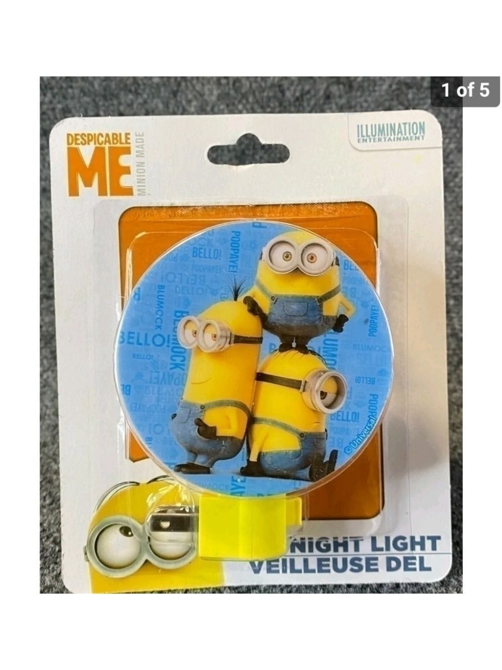 DESPICABLE Me Minion LED Nightlight New in Package Gru and his Minions